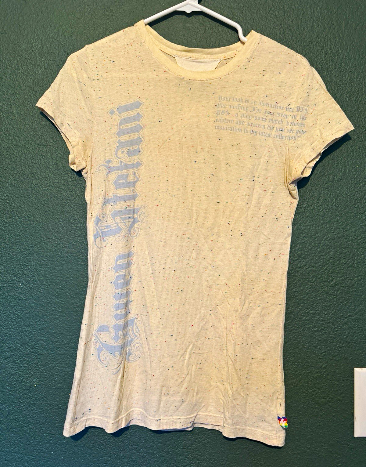 Harajuku Lovers Women’s M Ivory Speckled Gwen Stefani Tee
