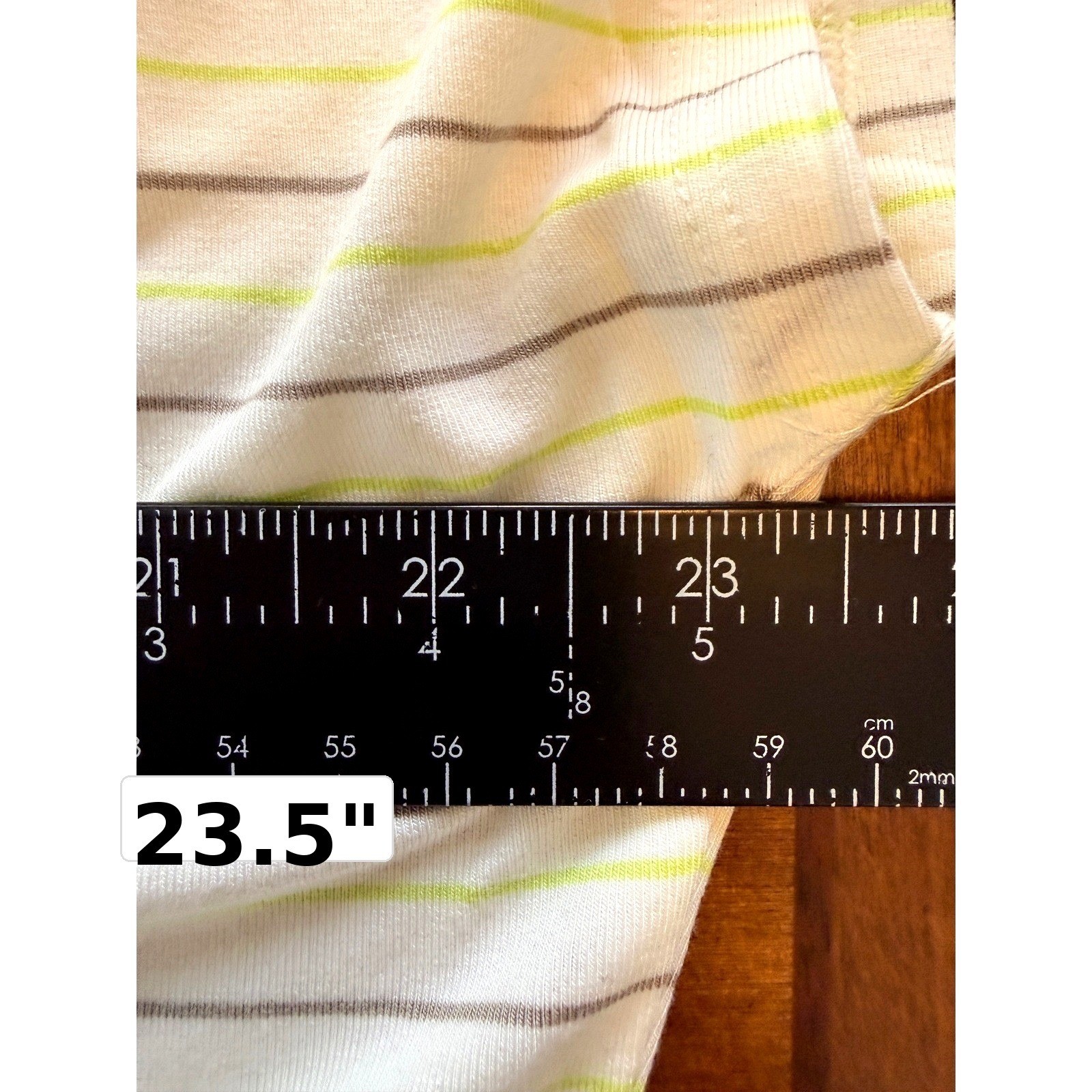 78&Sunny Striped Top Womens Medium White Green Modal Spandex Casual Tee NWT