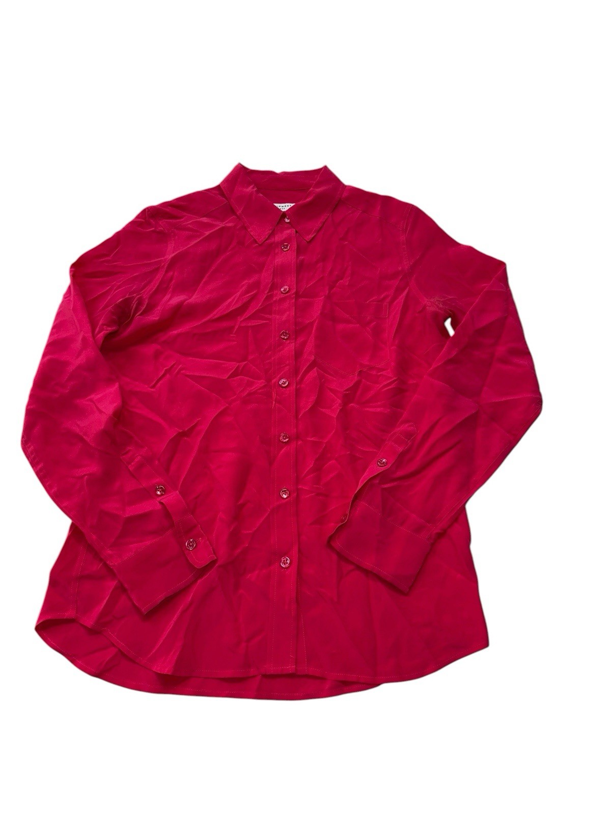 Equipment Femme Women’s S 100% Silk Button Up Blouse Shirt Pink Needs Dry Clean