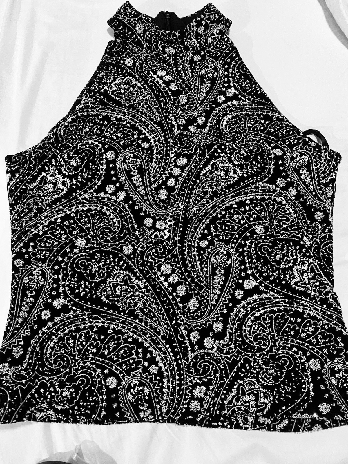 Women’s evening tops With Sparkles, Black And Silver Size Medium Vintage
