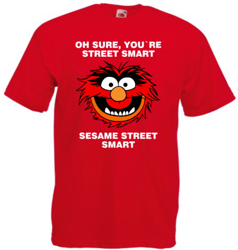Funny seasame street rude humour t-shirt men’s ladies new ladyfit loose