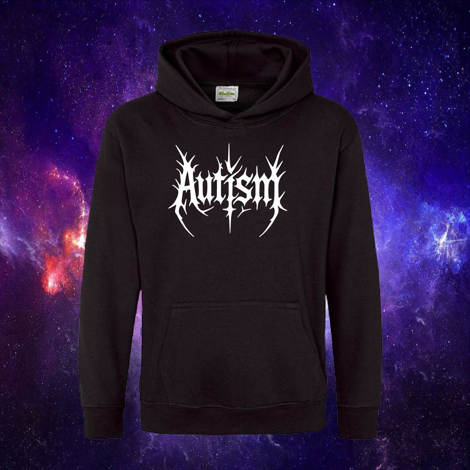 Autism Black Metal Inspired Funny Adults/Kids Unisex HOOD HOODIE