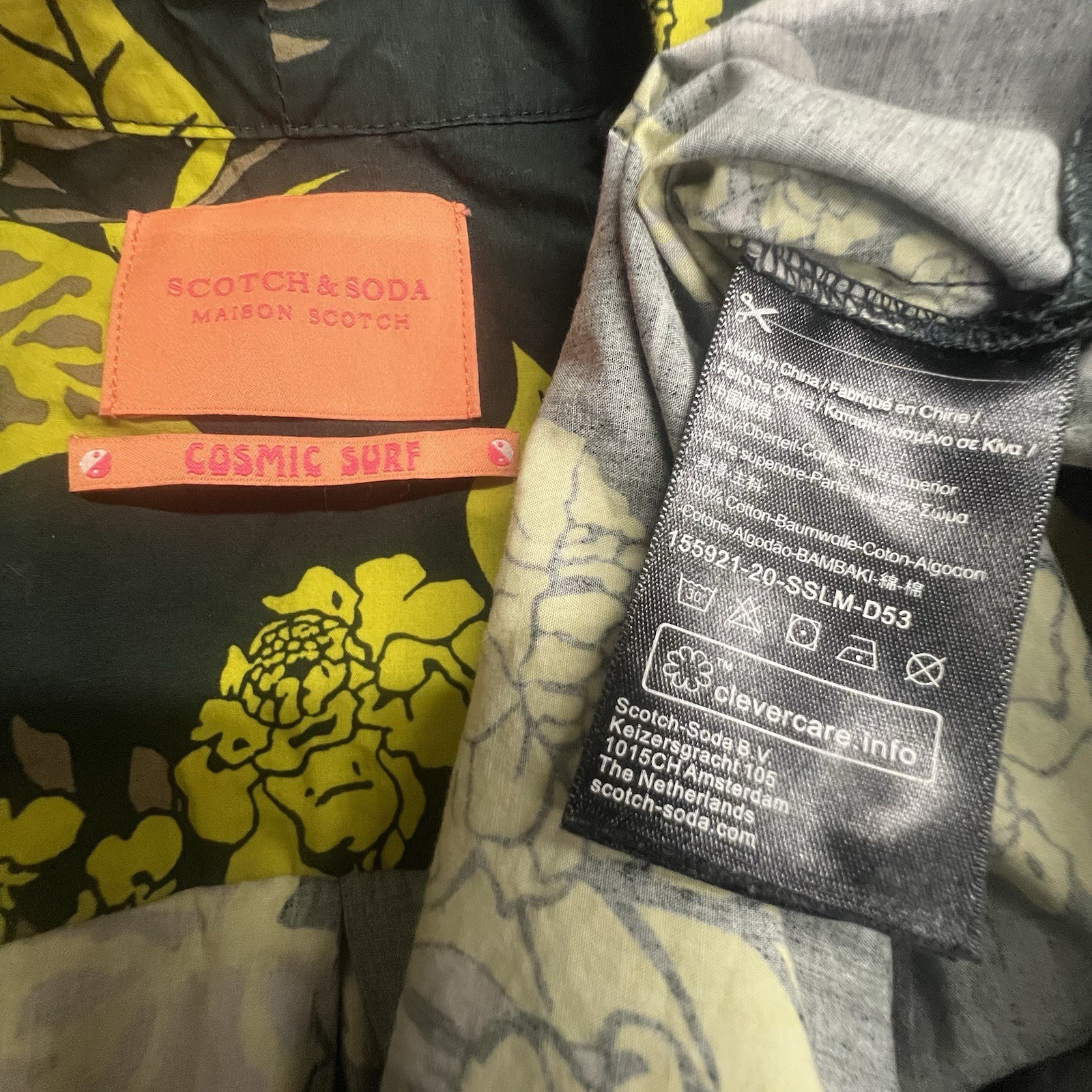 scotch & soda Maison scotch cosmic surf womens hawaiian floral cotton blouse L