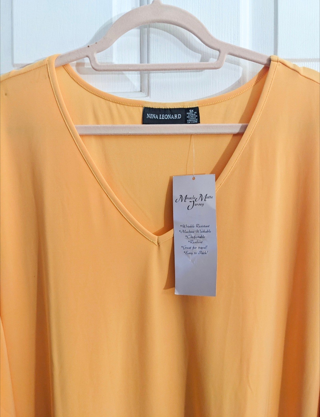 Nina Leonard Plus 5X 34/36 Yellow Sleeveless Blouse Top
