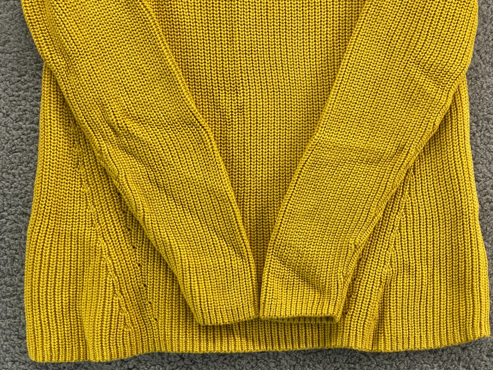 $50 New Lands’ End Women’s LS Fine Gauge Shaker Funnel Neck Sweater Yellow L/P