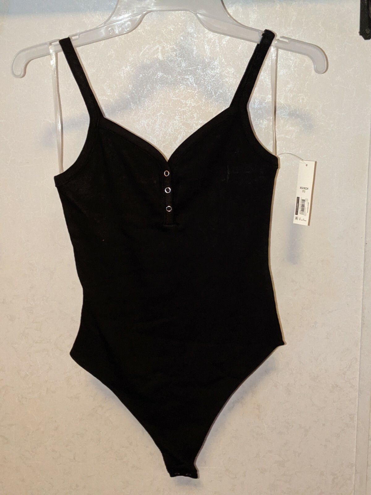 Womens Junior Size No Boundaries Henley Bodysuit – Black – CHOICE OF SIZE