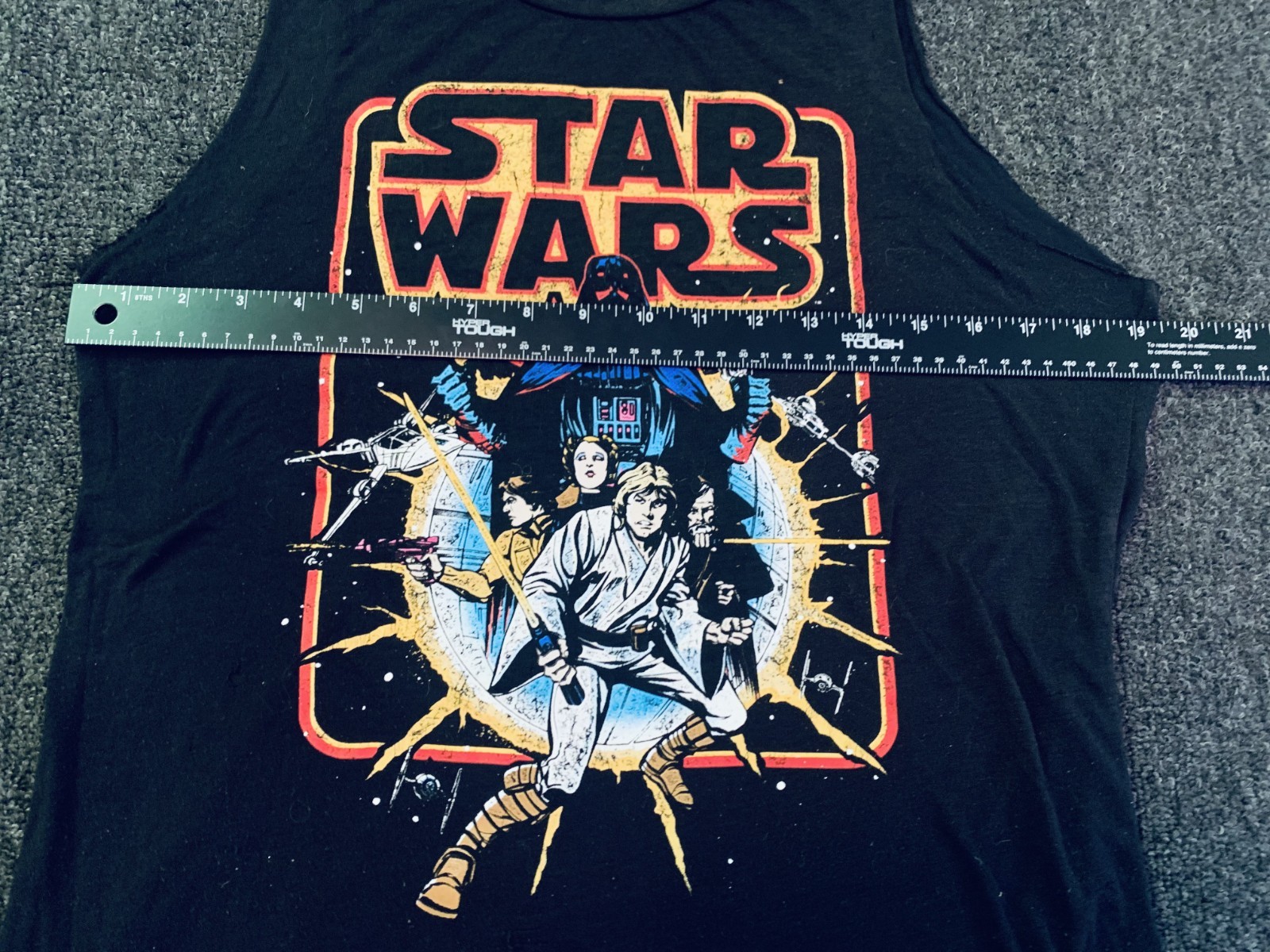 Star Wars Shirts Womens Medium Paper Thin 1977 Artwork + ESB Crop Top Boba Fett