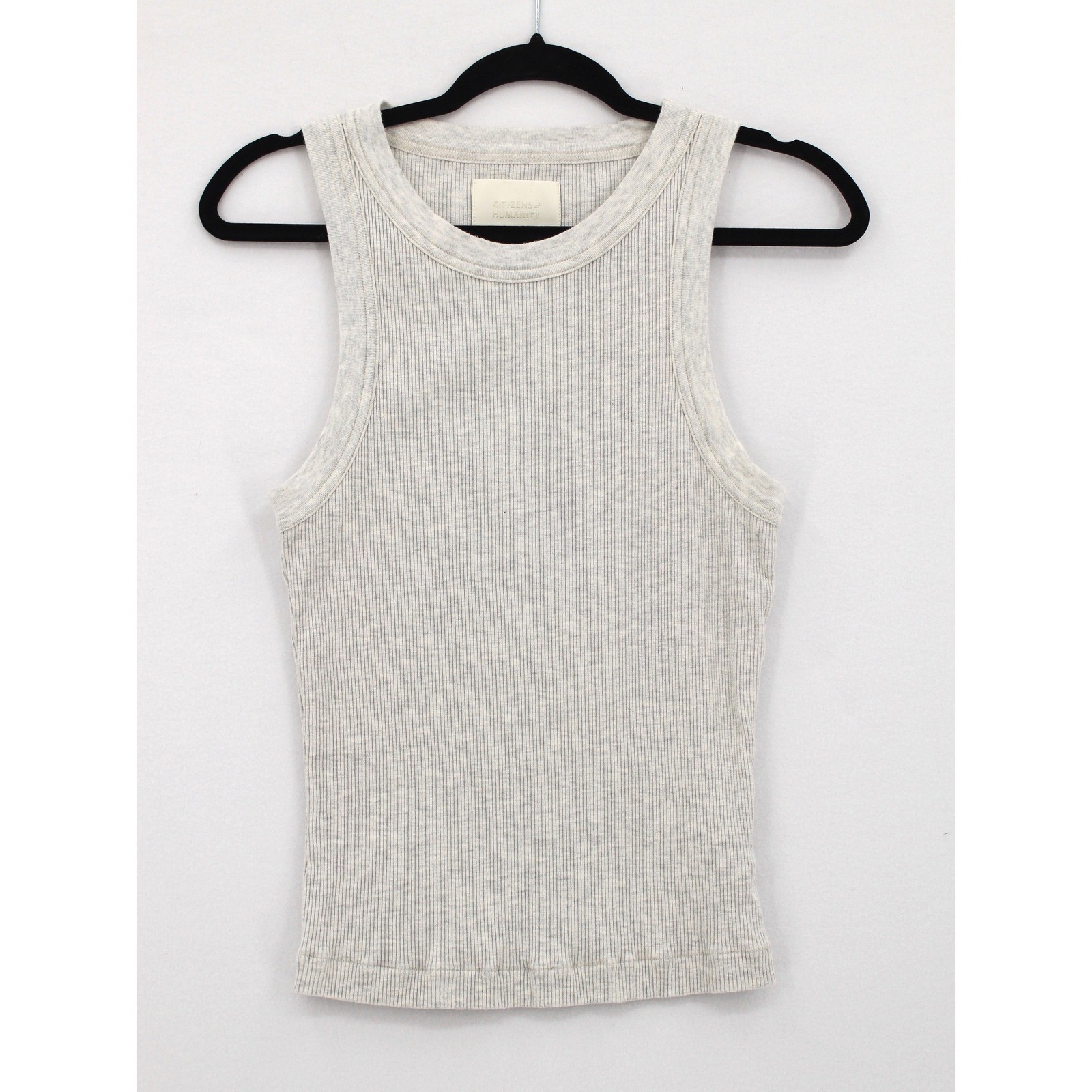 Citizens of Humanity Isabel Ribbed Tank Top Medium Heather Grey