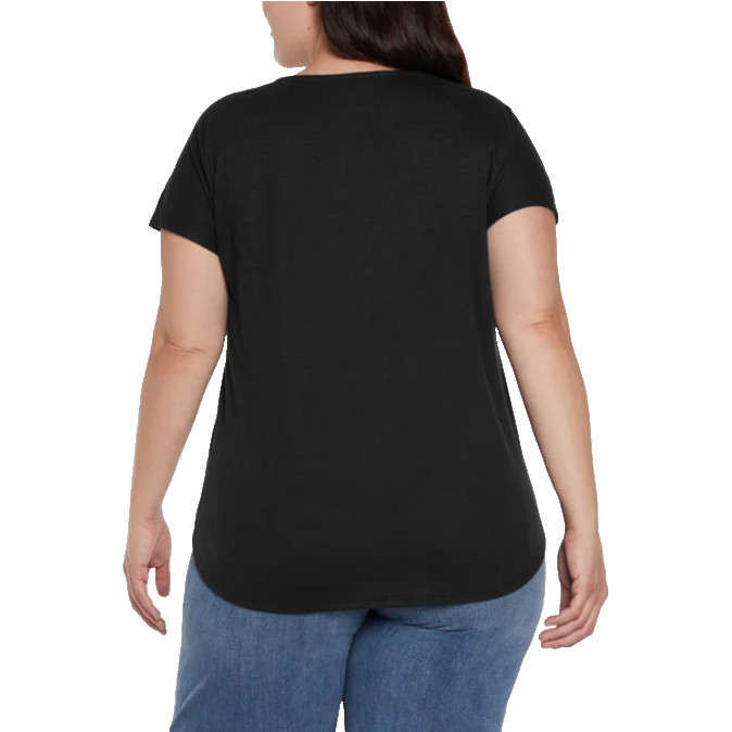 Orvis Women’s Scoop Neck Pima Cotton Elbow Sleeve Top, Black, Small