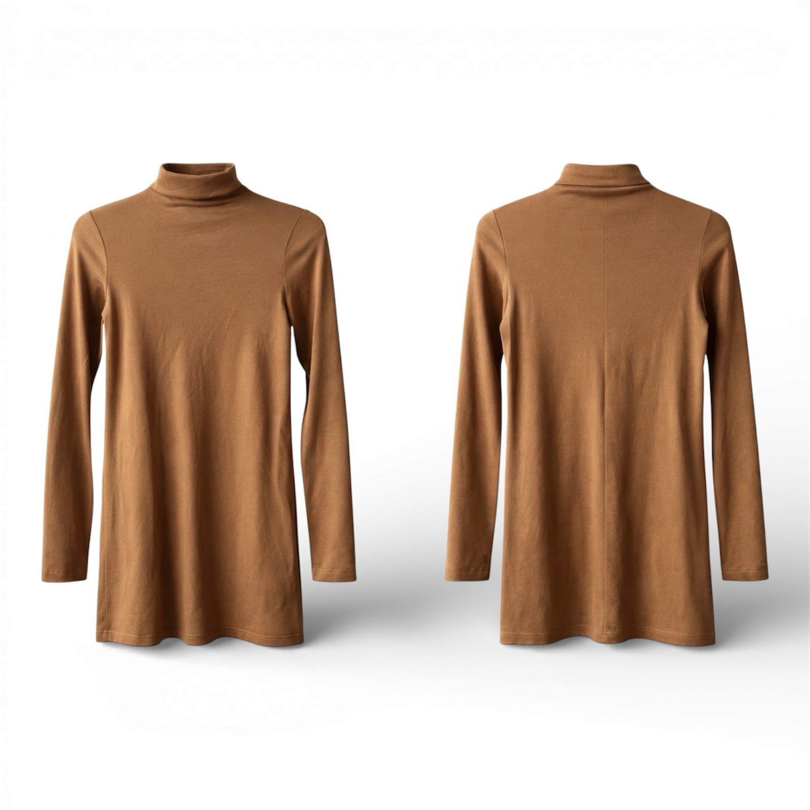 PLEIN SUD ITALY BROWN TURTLENECK TOP WOMEN IT 44 FR 40 UK 12 STRETCH LONG SLEEVE