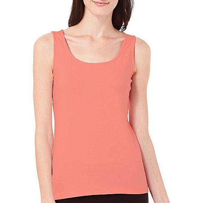 Nue Options Womens Canteloupe Essentials Solid Scoop Neck Tank Top New Large