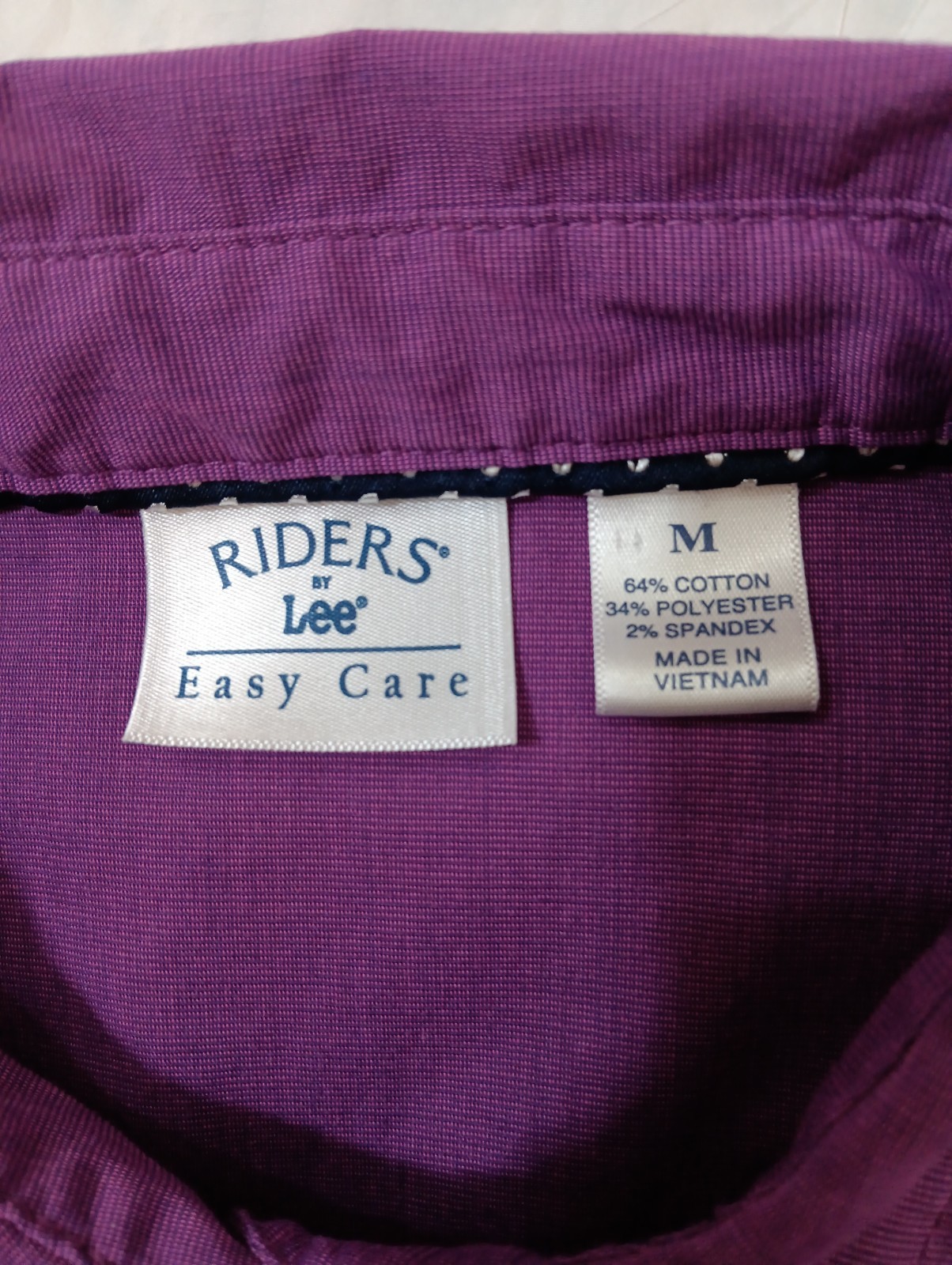 Riders by Lee Easy Care Women’s shirt Deep Purple Size M