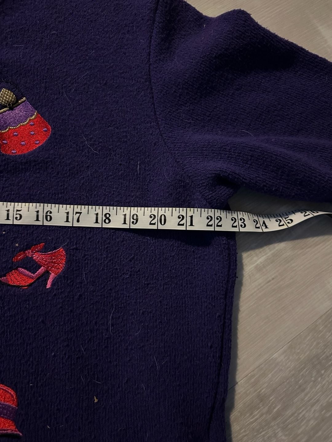 Vintage BonWorth Red Hat Society Style Embroidered Button-Down Sweatshirt