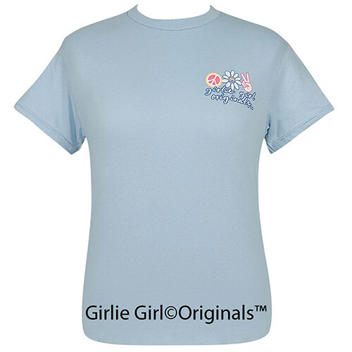 Girlie Girl Originals “Happy Life” 2513 Light Blue Short Sleeve T-Shirt