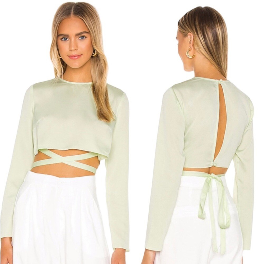 GRLFRND Aaryn Mint Open Back Classy Girls Night Out Top Size Small