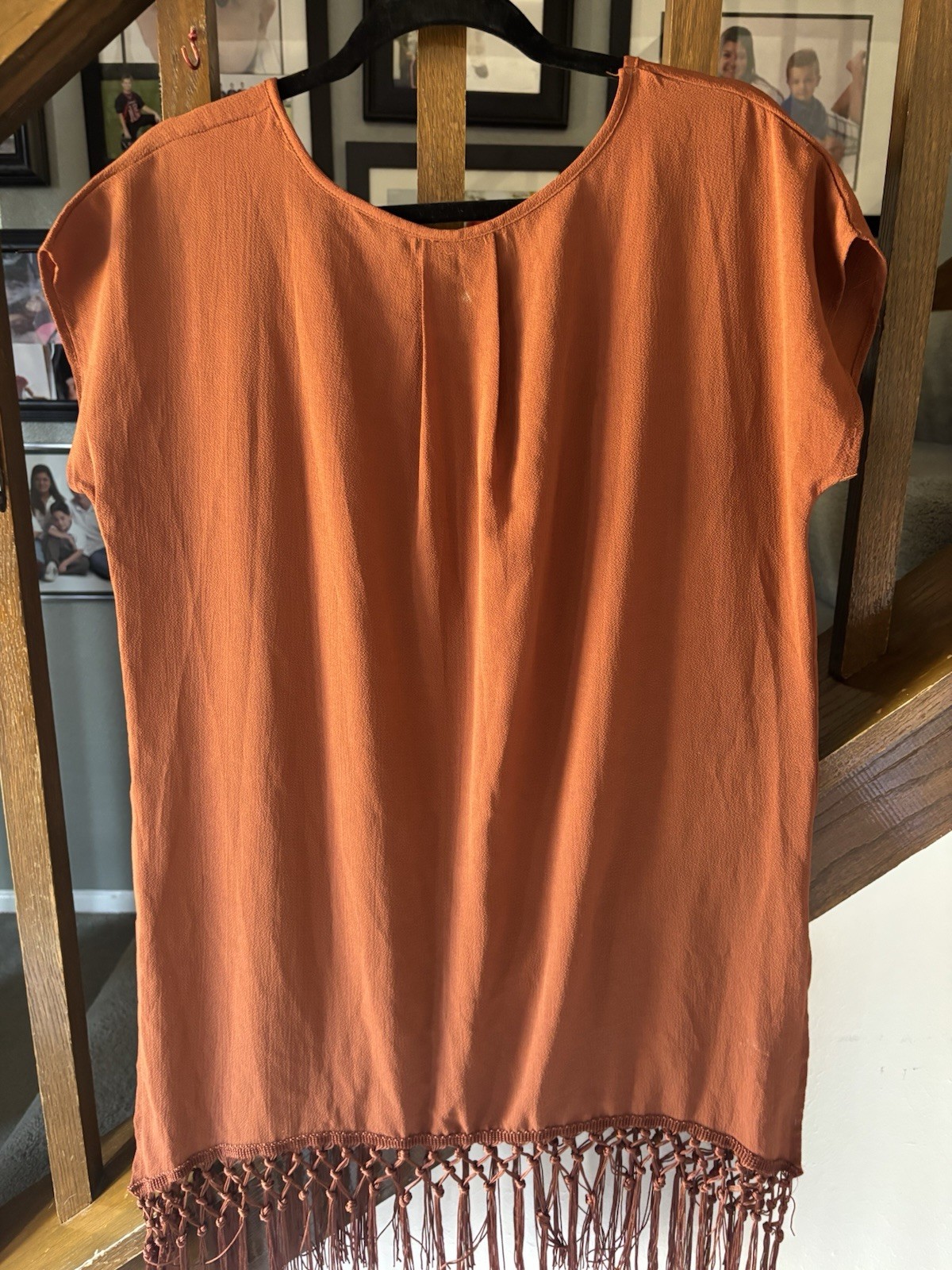 Jon & Anna Contemporary Boho Fringe tunic top size medium Semi-Sheer Boho Rodeo