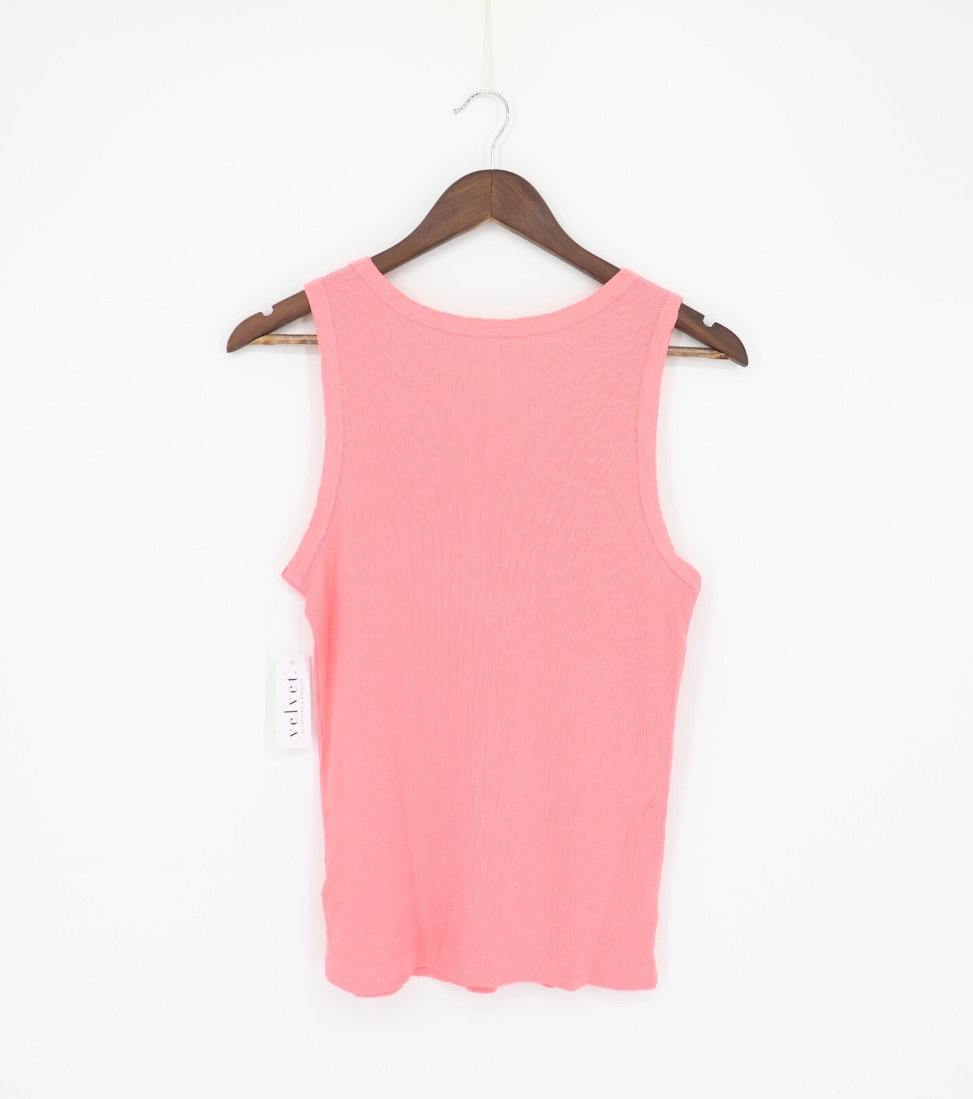 VELVET By Graham & Spencer Maxie Ribbed Tank Top Blossom S $78 H14