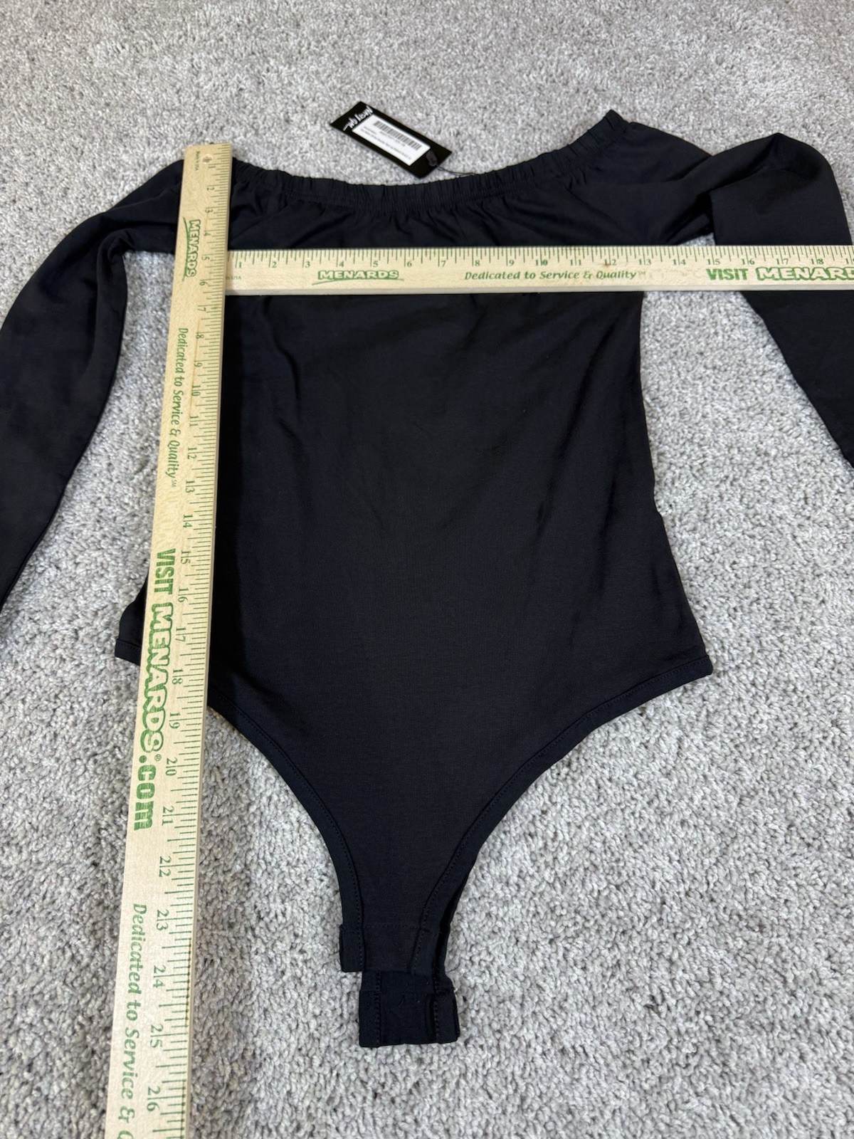 NWT Nasty Girl Body Suit Size 10 Black Long Sleeve Cotton
