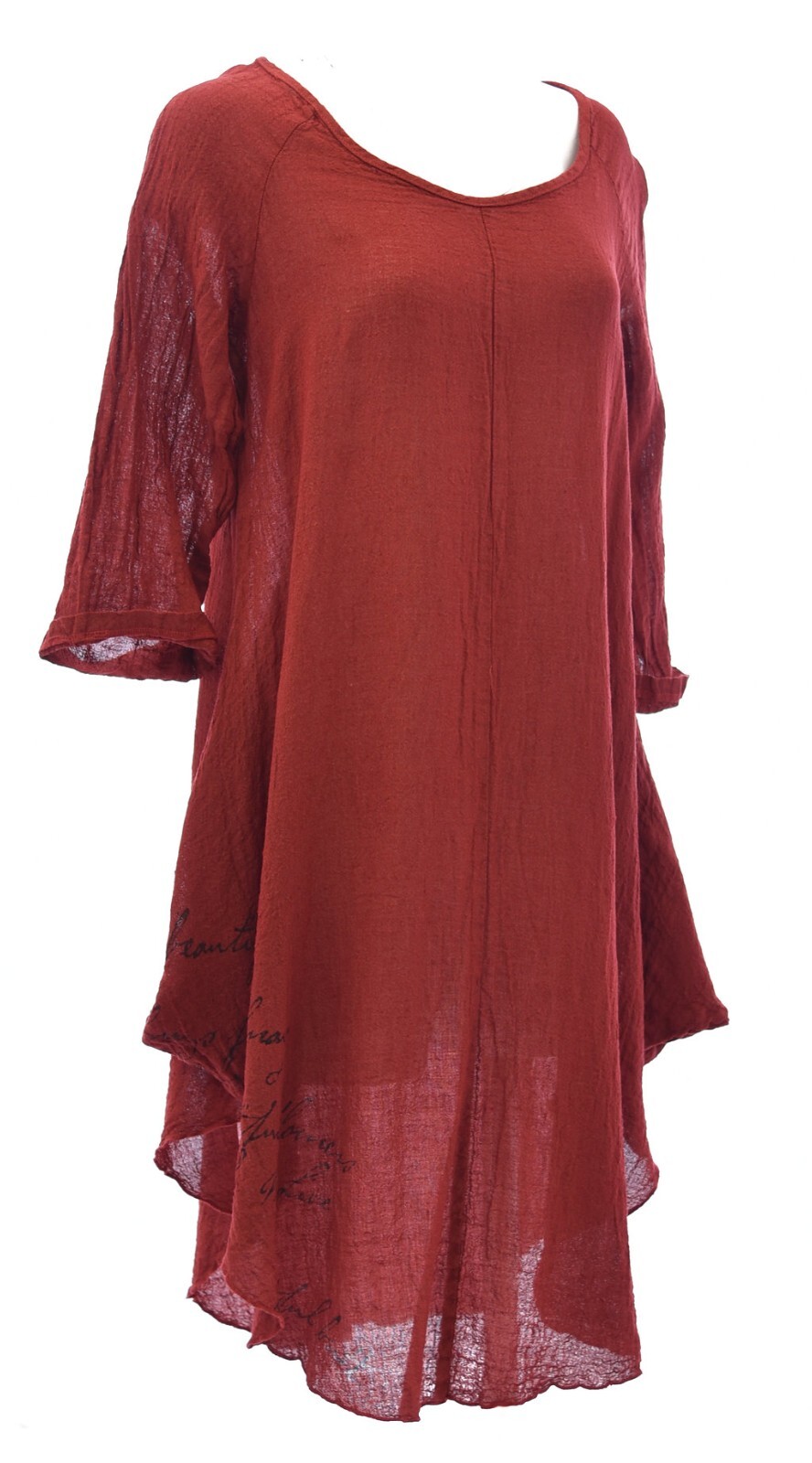 LUUKAA Linen Gauze A5010 Lagenlook BUTTERFLY TUNIC TOP (sizes S – 3XL) 3 COLORS