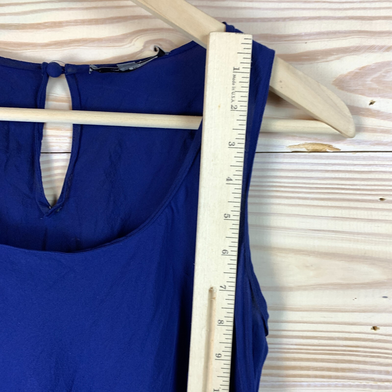Classiques Entier Top Womens Small Silk Sleeveless Blue