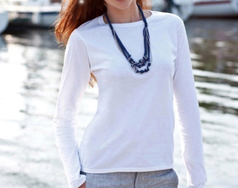 AU STOCK LADIES COTTON PLAIN BASIC LONG SLEEVE STRETCHY TOP TEE T-SHIRT T166