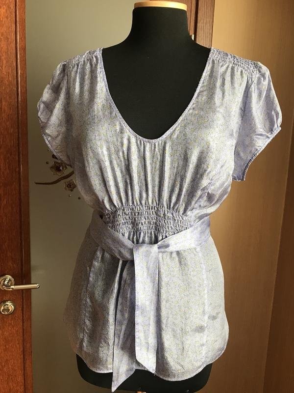 Women Intimissimi shirt blue silk 36/S/44