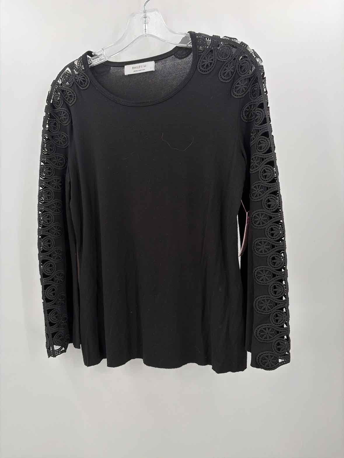 Pre-Owned Bailey 44 Black Size Medium Long Sleeve Blouse