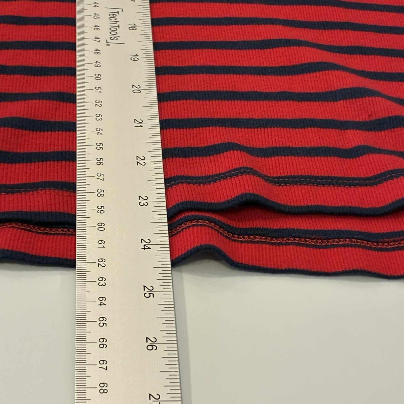 VTG Y2K Tommy Hilfiger Striped Johnny Collar Polo Shirt M Red 3/4 Sleeve Preppy