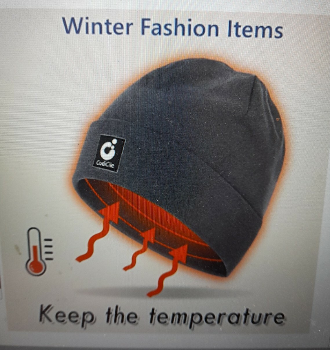 CodiCile Beanie ,Grey.
