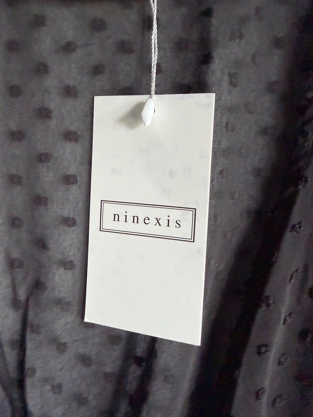 Ninexis Babydoll Women Plus 3X Black Kimono Sheer Swiss Dot Whimsy Goth NWT