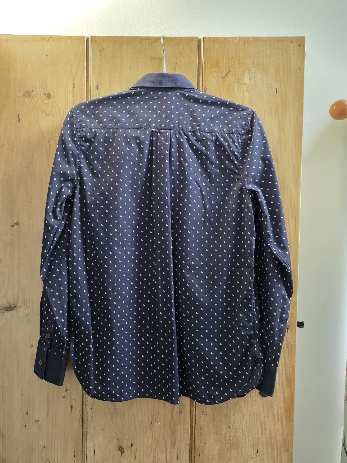 Ladies Paul Smith Rabbit Print Navy Cotton Shirt IT 42 UK 12