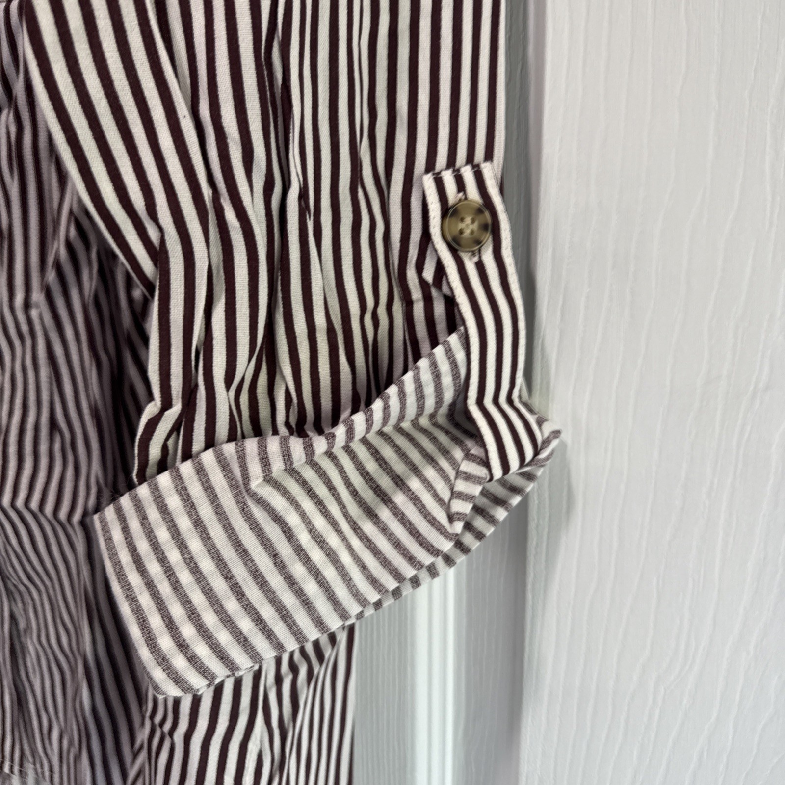 Vero Moda Matilda Stripe Button Down Shirt Petite Large