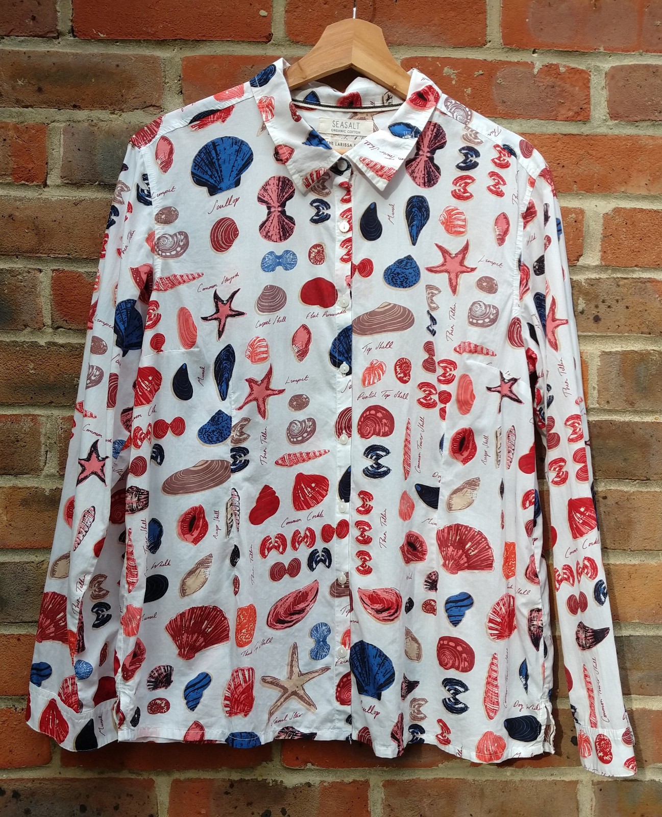Seasalt UK 26-28 Larissa Shirt Shell Collecting Chalk Seashells Starfish Beach