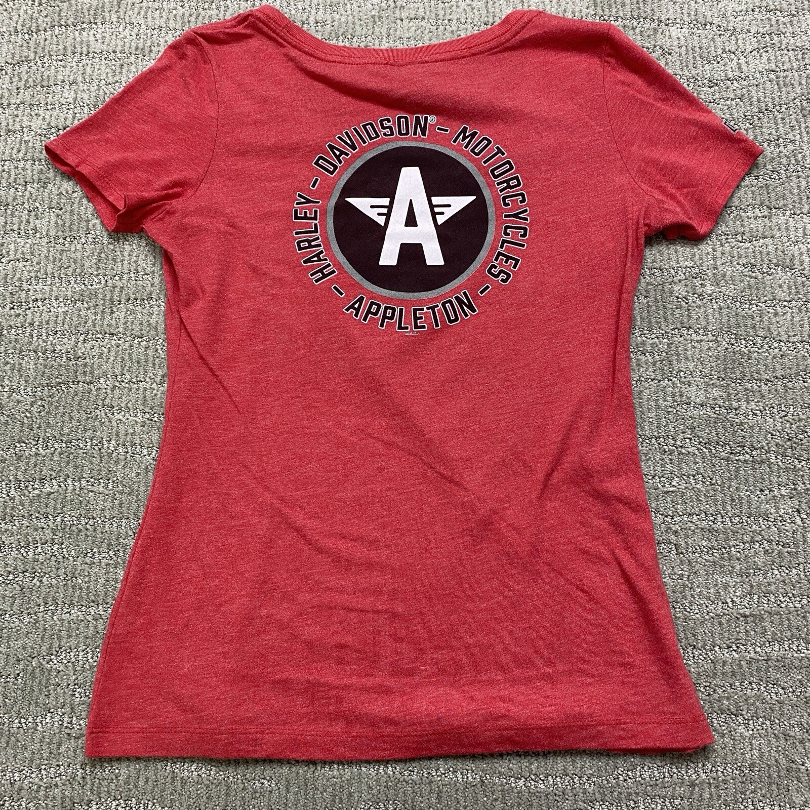 Harley Davidson Women’s Large Red Black Motorcycle Biker Live to Ride