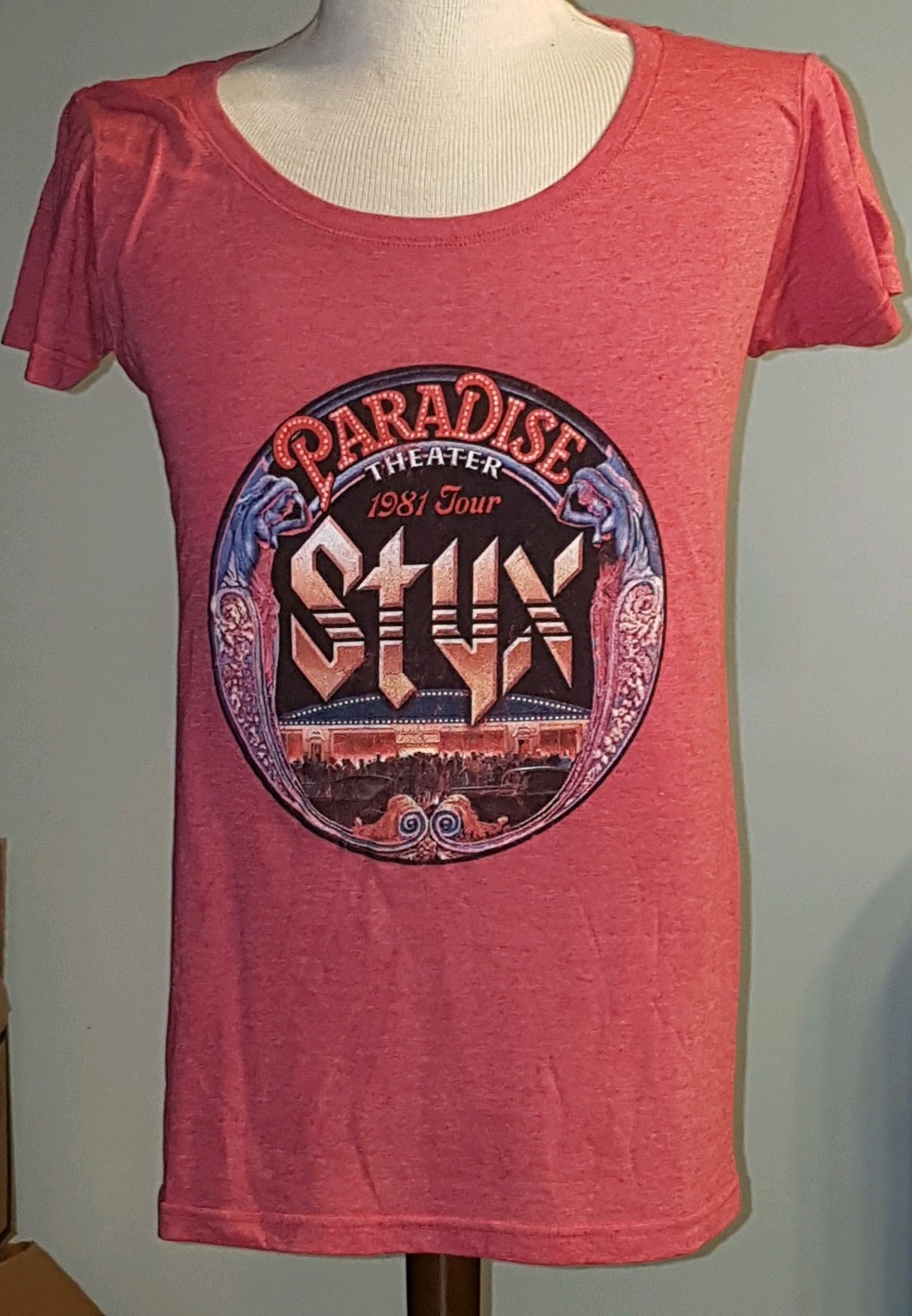 Styx Paradise Theater 1981 Tour Concert Shirt-Womens-Tultex-NEW-Ladies