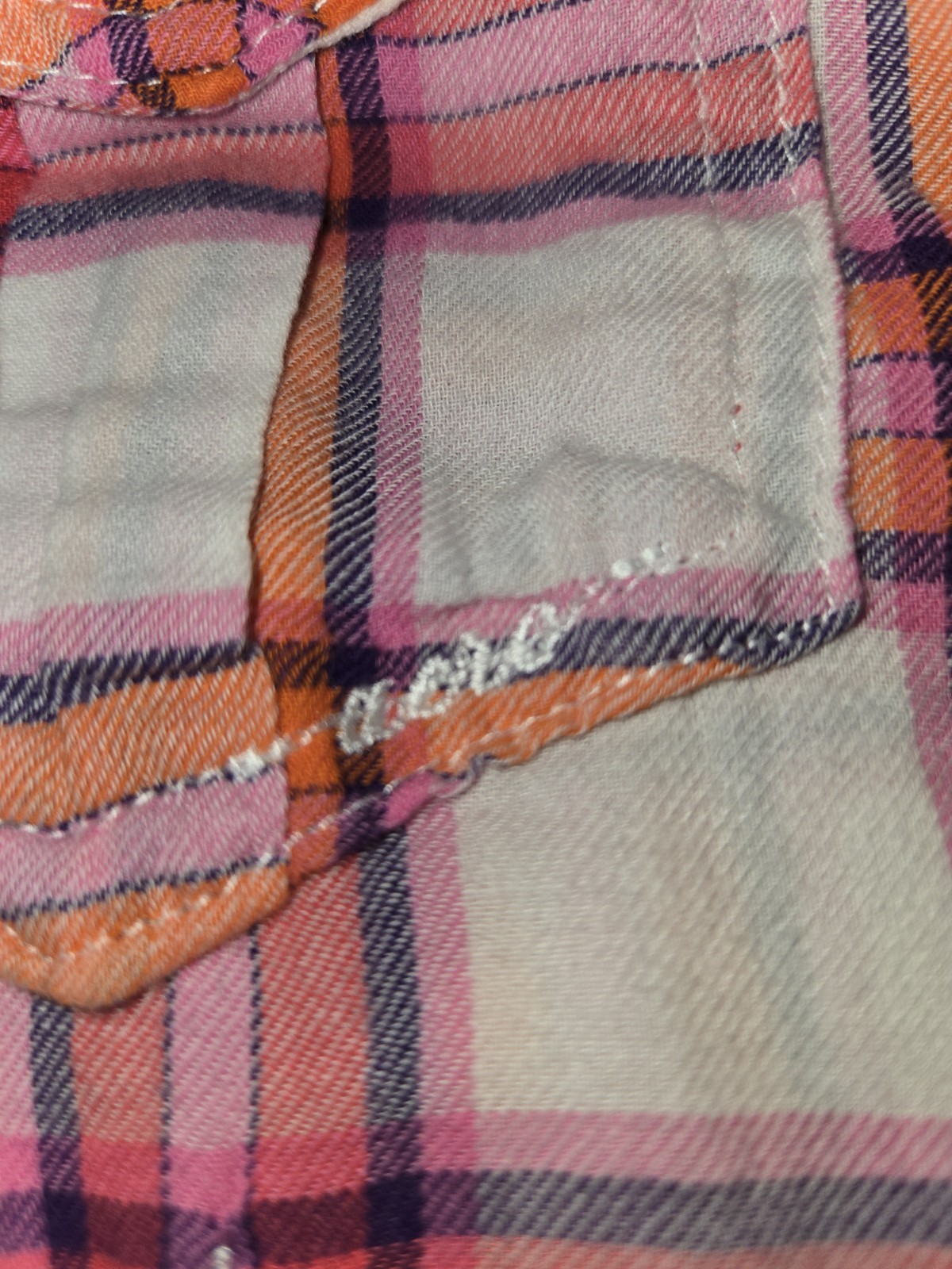 Aeropostale Button Down Women’s Pink And White Plaid Size M