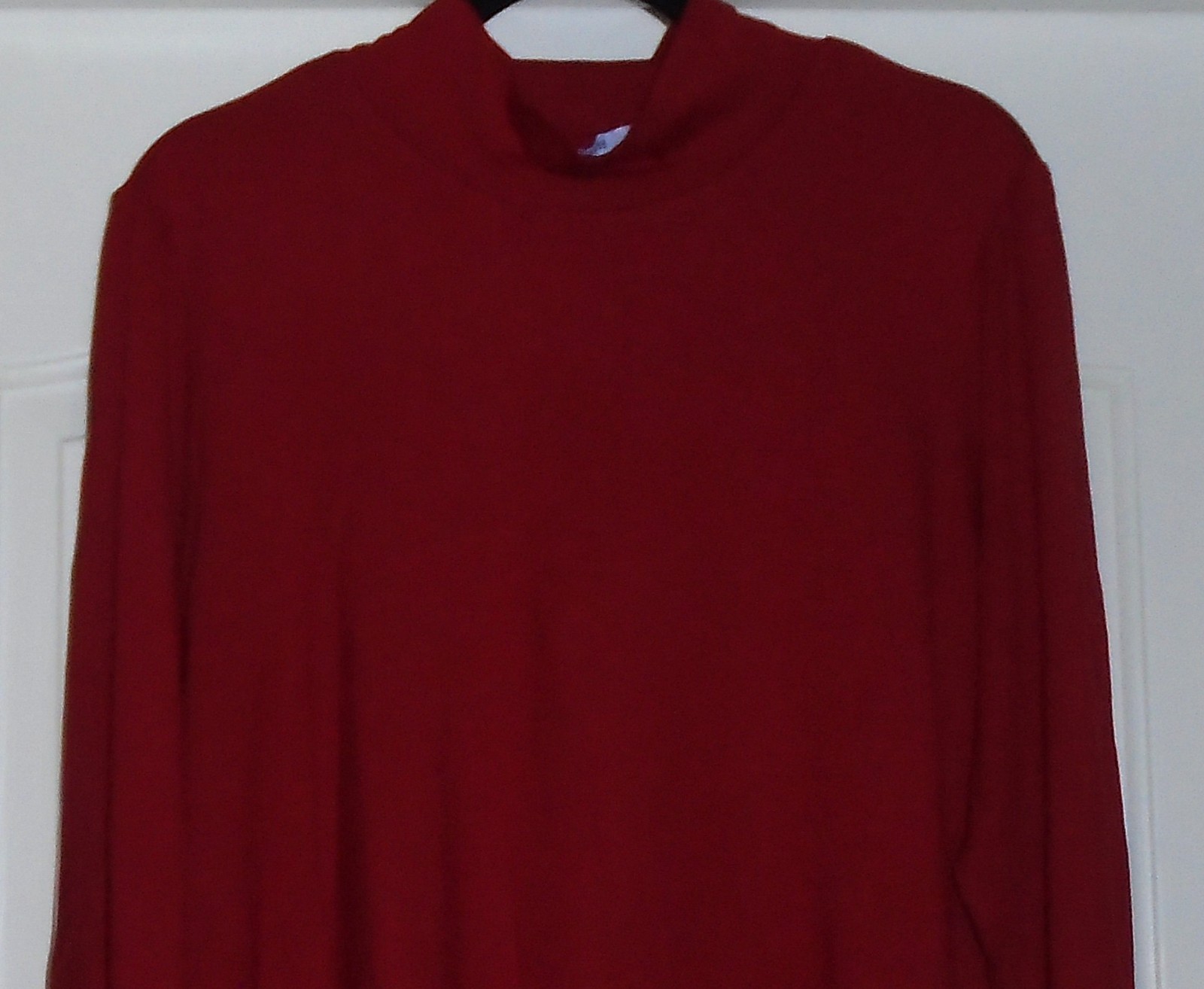 Chico’s TOUCH of COOL LAYERING TEE Sz 3 XL 16 18 Red Allure Mock Neck LS NWT $50