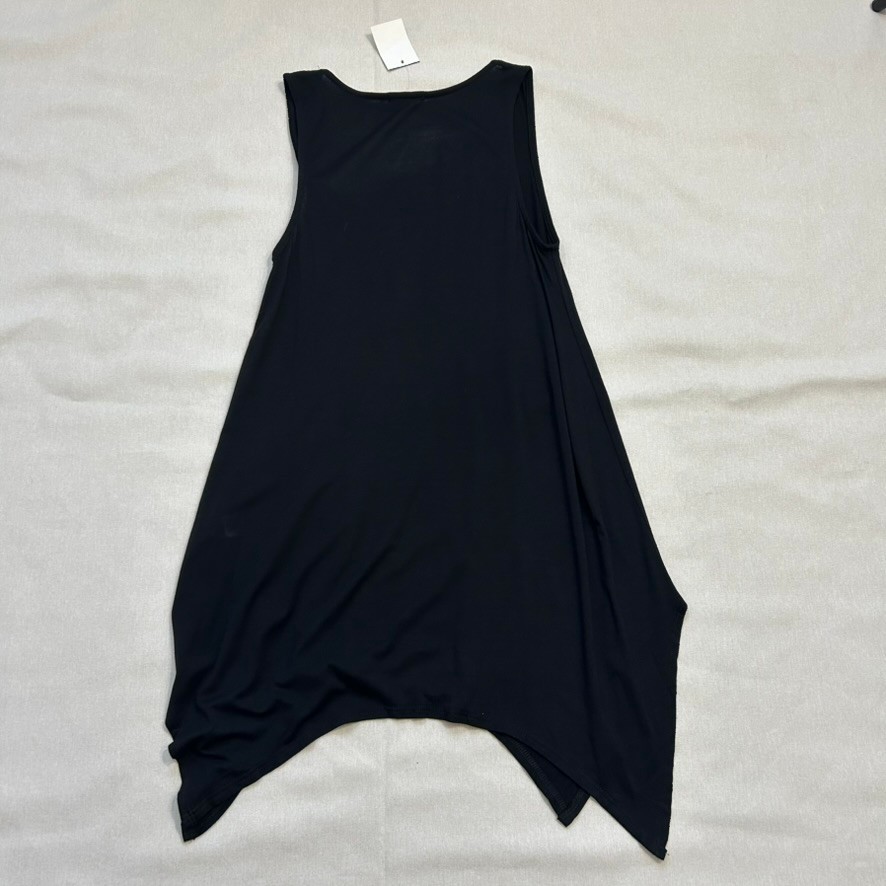 Ella Moss Black Flowy Asymmetrical Tunic Top Small USA Made
