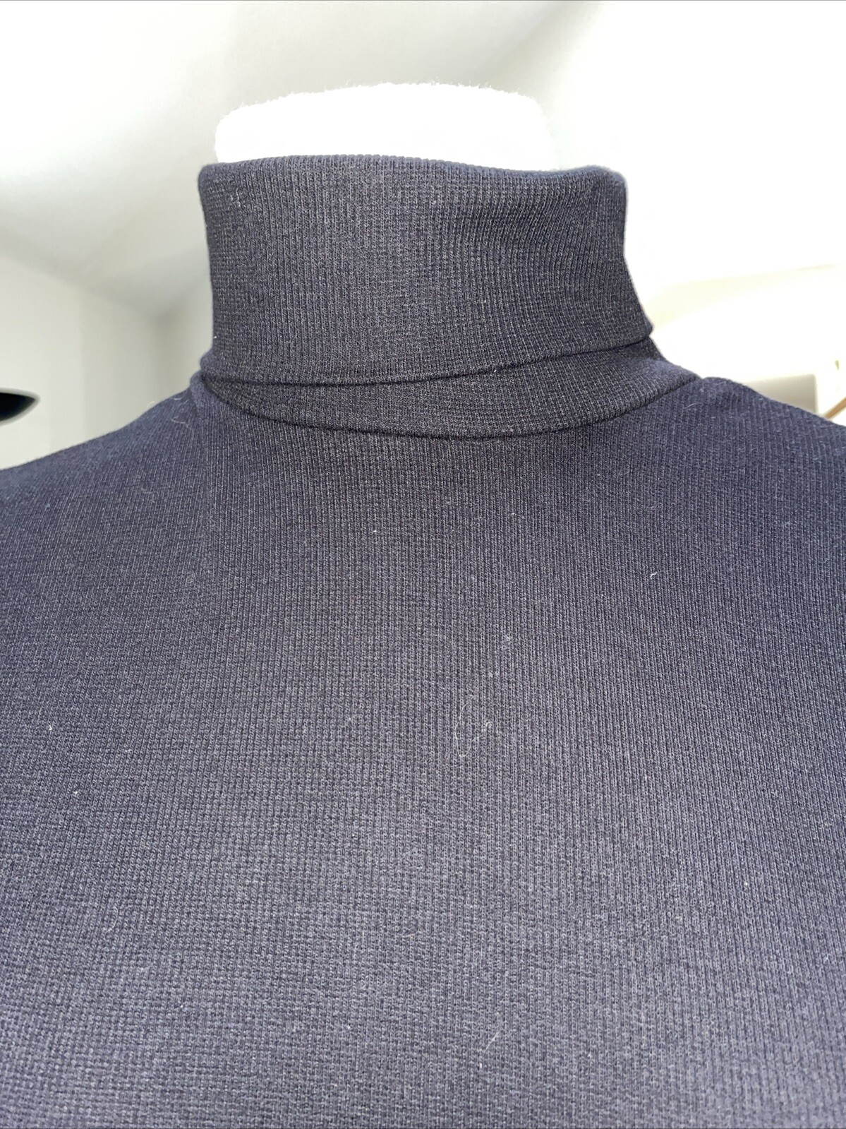 Croft & Barrow Black Turtle Neck Short Sleeve Stretch Top Size Medium