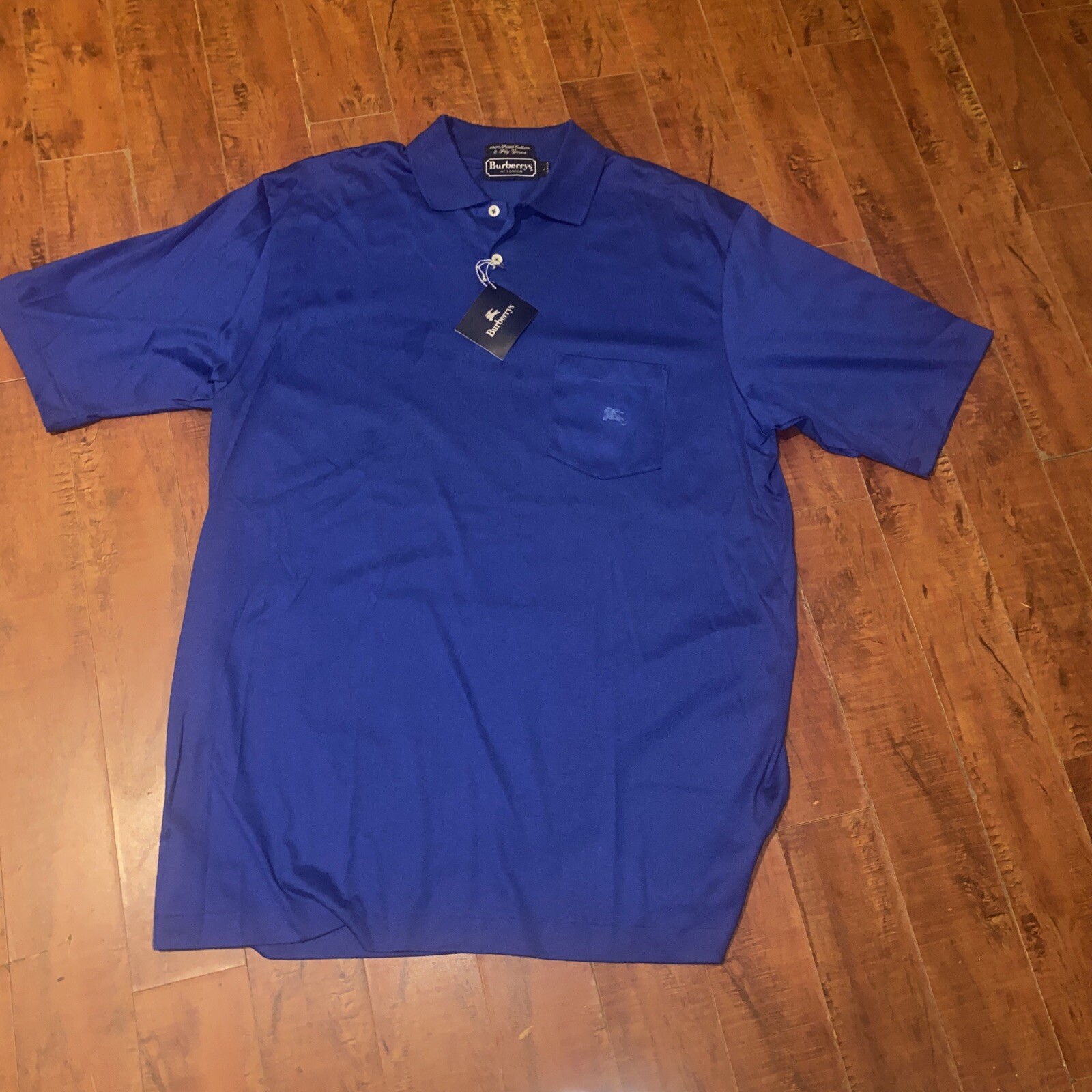 Blueberry’s of London 100 percent Pima cotton 2 play yarns Short Sleeve Polo