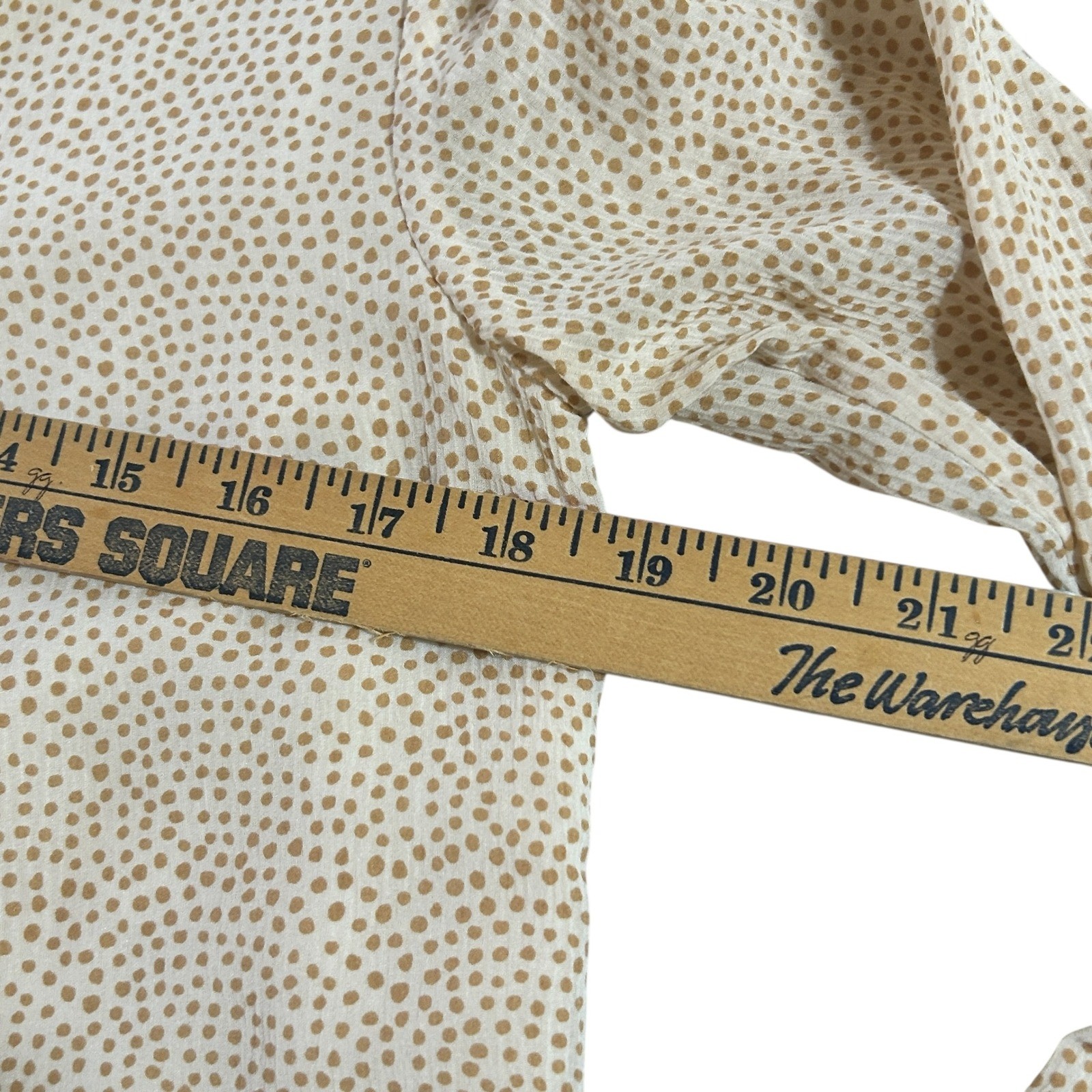 Vineyard Vines Women S Polka Dot Silk Blend Long Sleeve Pleated Blouse Top