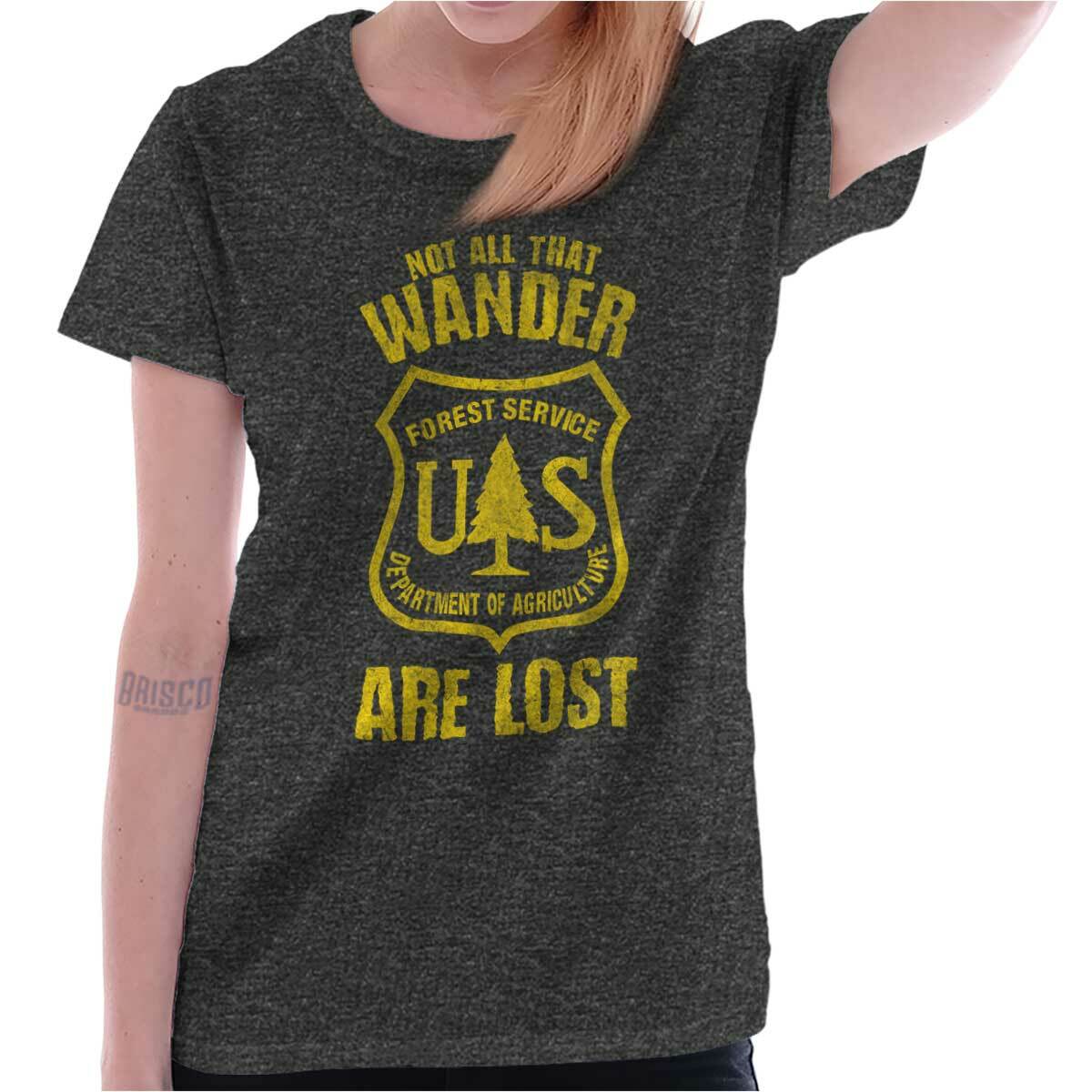 Not All Who Wander Are Lost National Forest Graphic T Shirts for Women T-Shirts