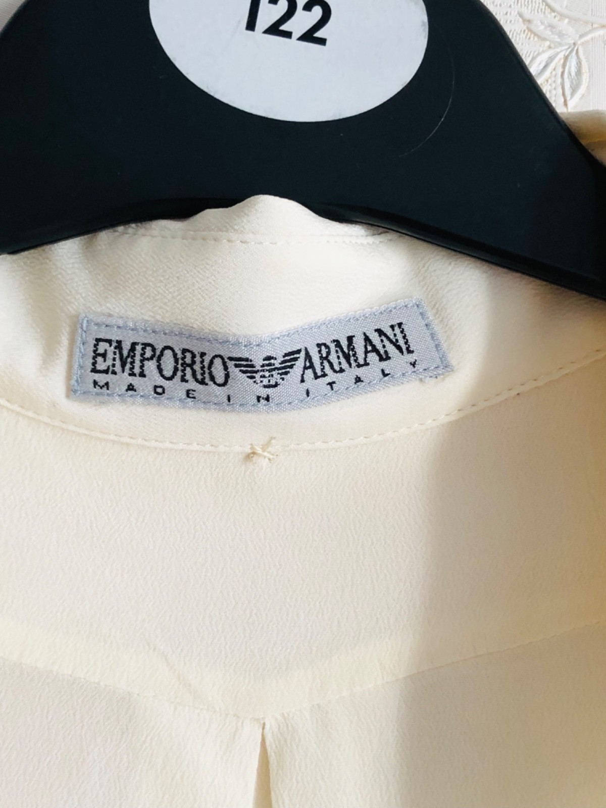 Vintage women’s Emporio Armani 100% silk shirt blouse