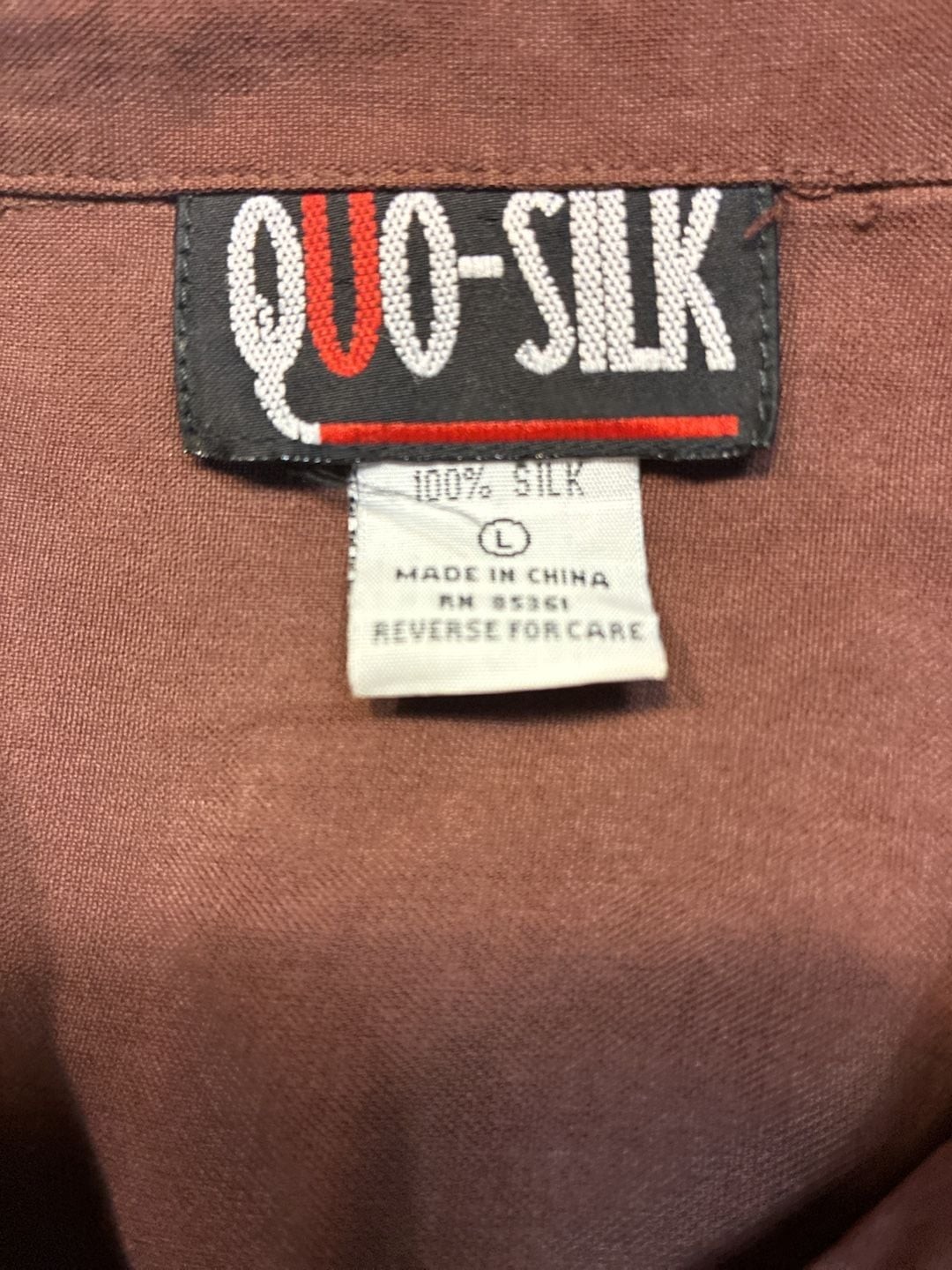 Quo-Silk Women’s 100% Silk Long Sleeve Button Down Shirt with Embroidered Detail
