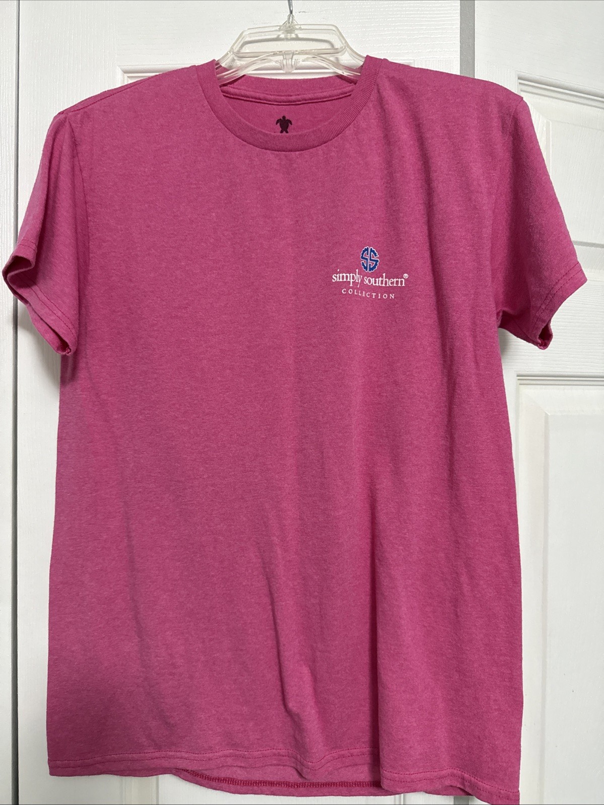 Simply Southern Shirt Size Small S Pink Short Sleeve Hang With My Dog Preppy Fun