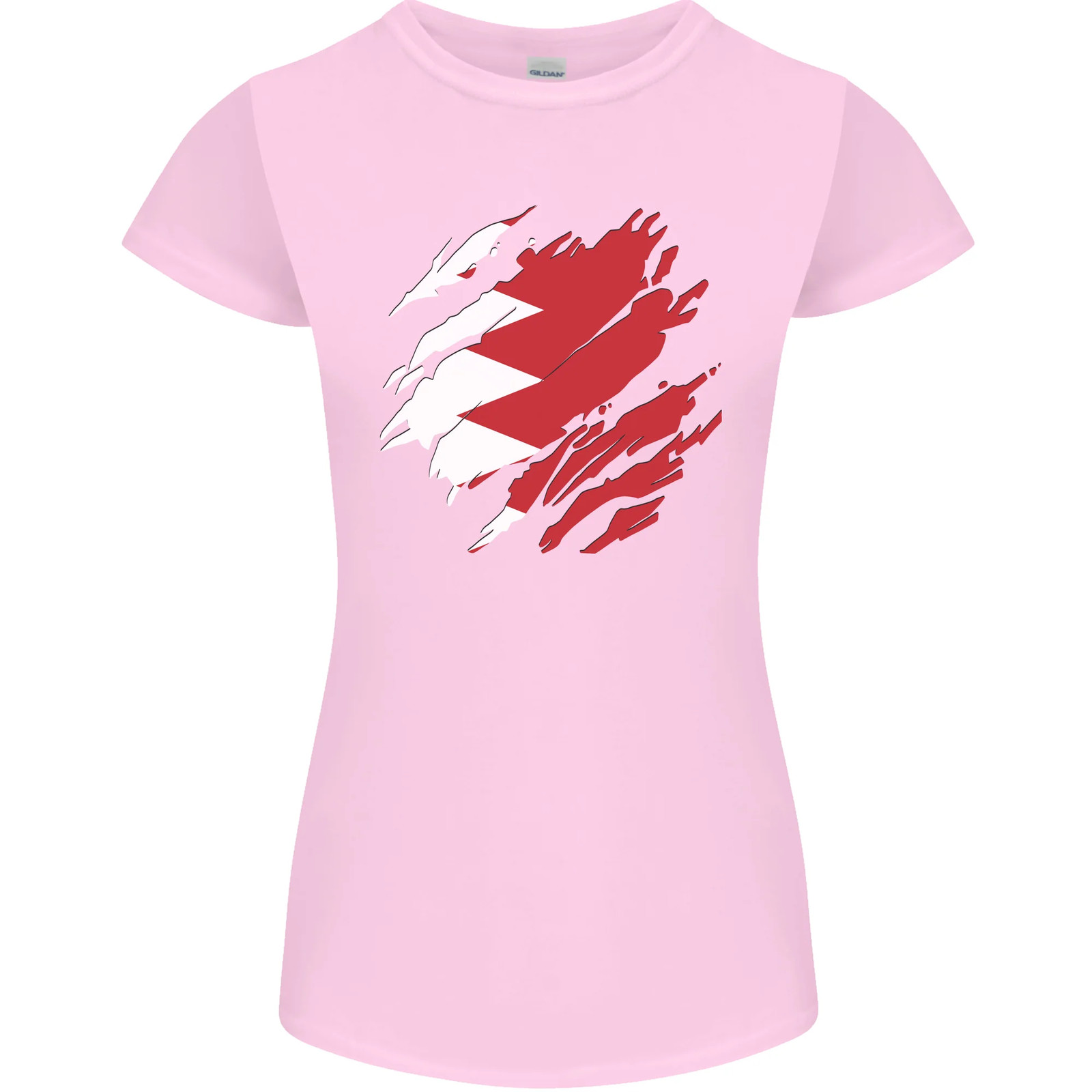 Torn Bahrain Flag Bahraini Day Football Womens Petite Cut T-Shirt