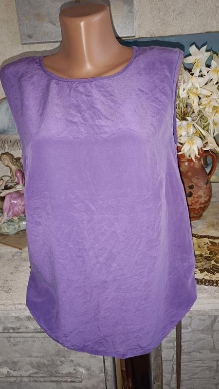 Women Peter Hahn shirt purple silk 42