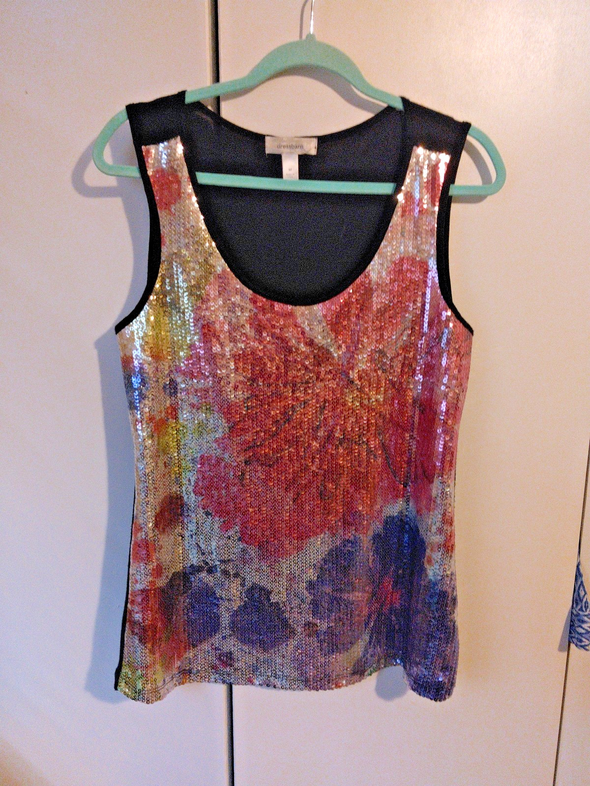 Vintage Womens Sequin Top Size M Glam Party Going Out Date Night Maximalist