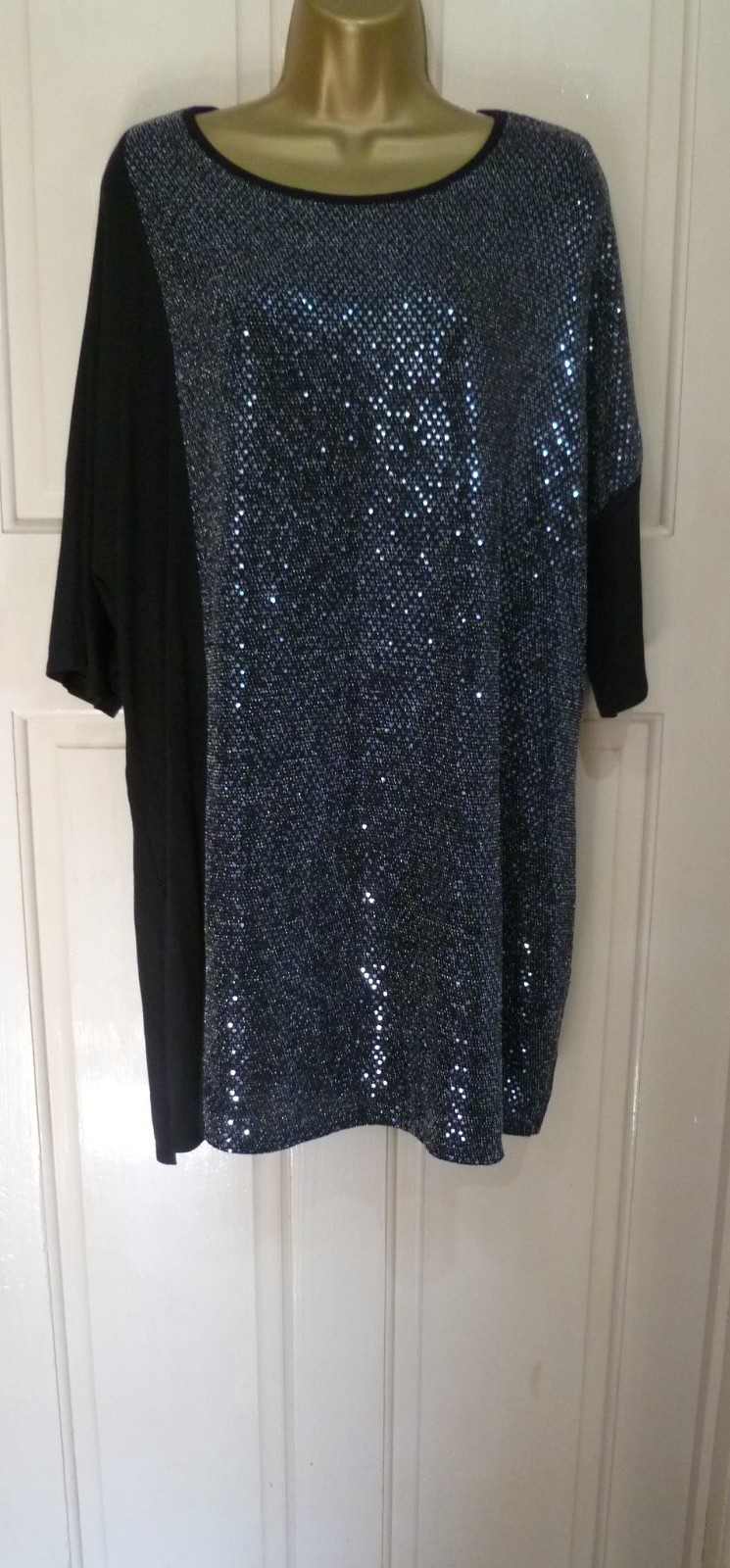 YOURS WOMENS PRETTY VISCOSE MIX LONG SPECIAL OCCASION EVENING TOP SZ 16-18 BNWOT