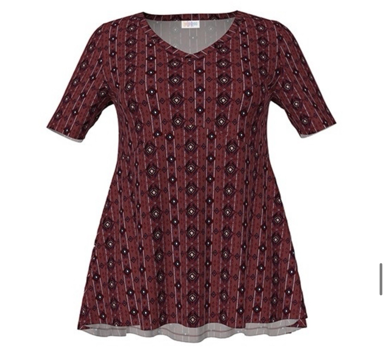NWT LuLaRoe XL Jana Empire Waist Swing Top – As Pictured